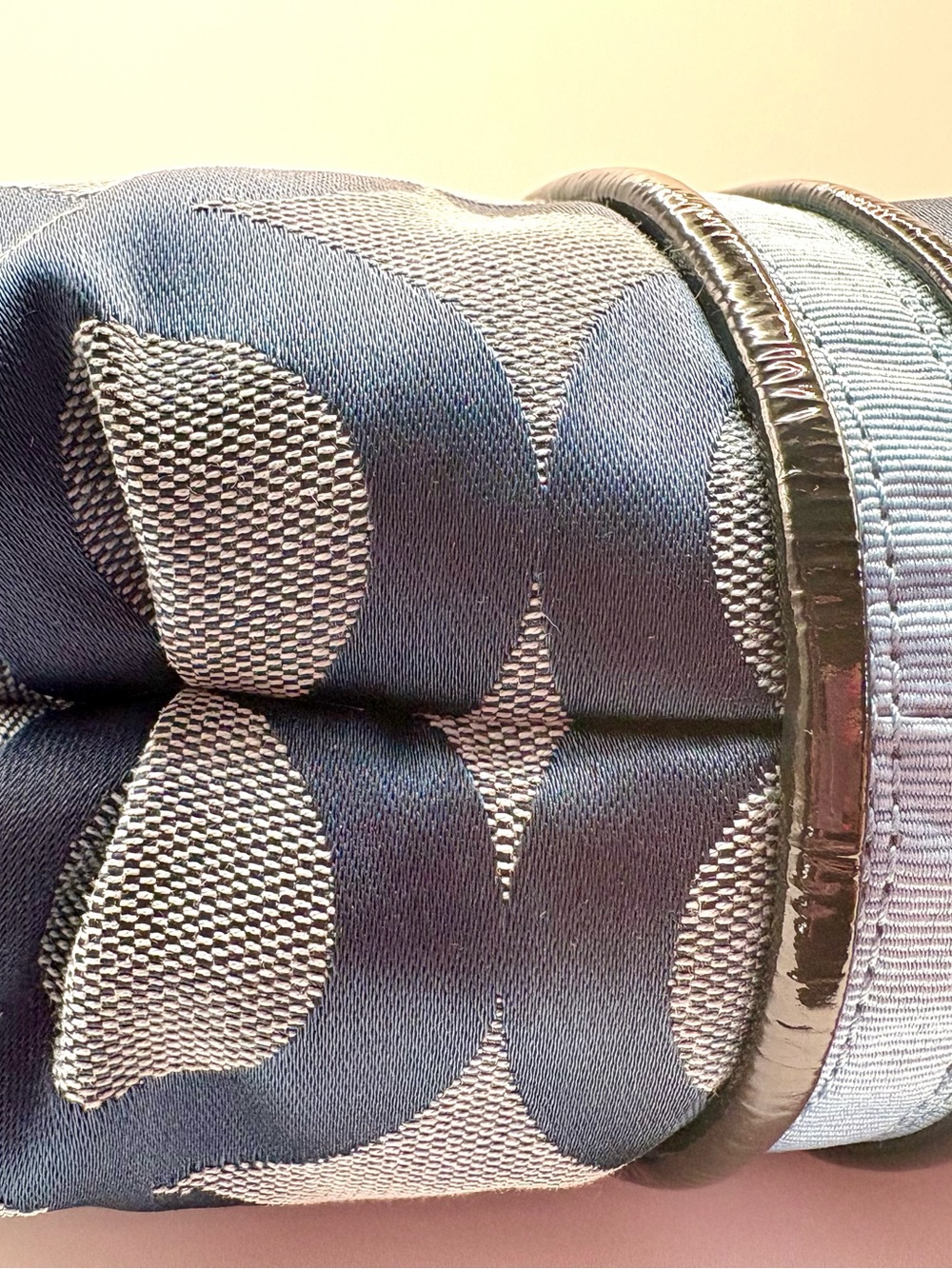 Coach Poppy Glam Tote Blue Op Art Signature Shoulder Bag Y2K - Picture 8 of 14
